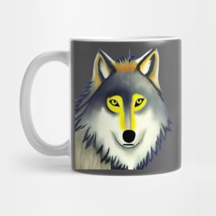 A retro wolf artwork Mug